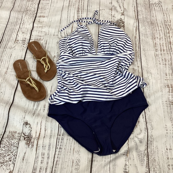 0330. Lascana Navy Blue Bikini Bottom NWT Size 16 - Picture 3 of 4